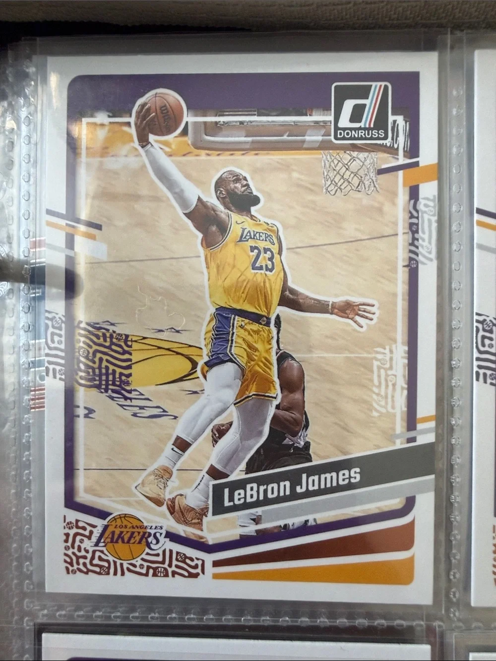 Russ Los Angeles Lakers Yellow Basketball Collector Card Sleeve LeBron James